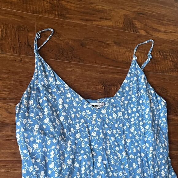 Reformation Marlowe Blue and White Floral Dress, size L - Picture 4 of 8